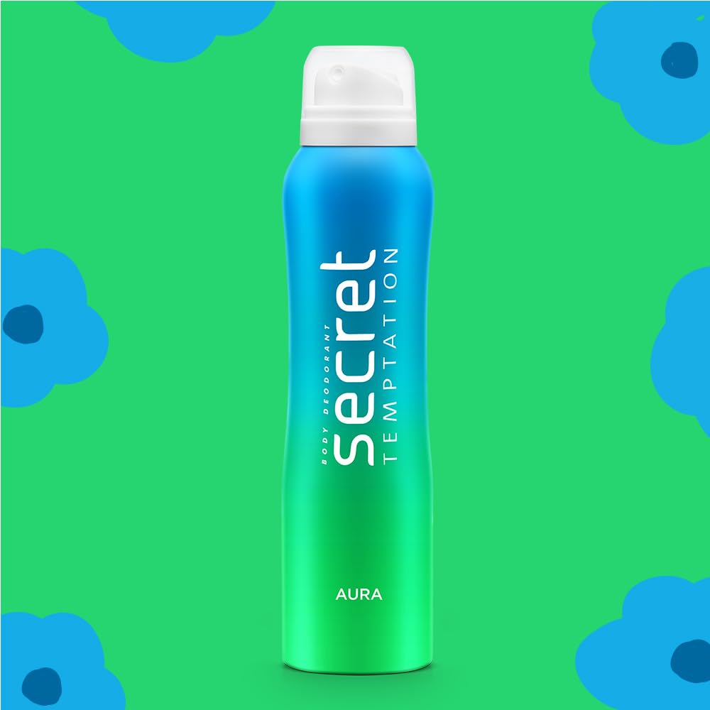 Secret Temptation Aura Deodorant for Women 150ml | Citrus Aquatic Fragrance | White Peach & Mandarin | Long-Lasting Freshness | Ideal Daytime Womenâ€™s Deo