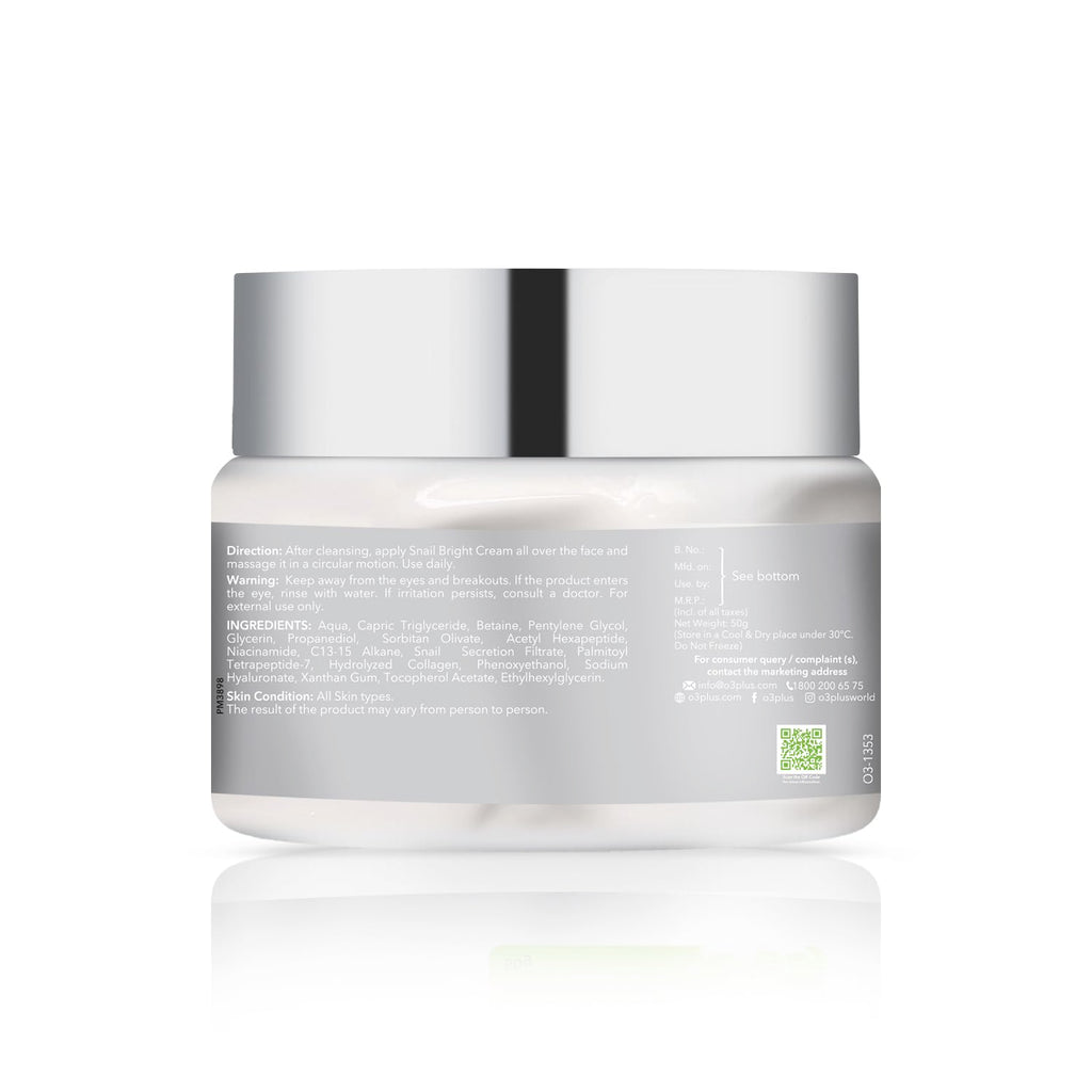 O3+ Snail Bright All in 1 Cream, 50g