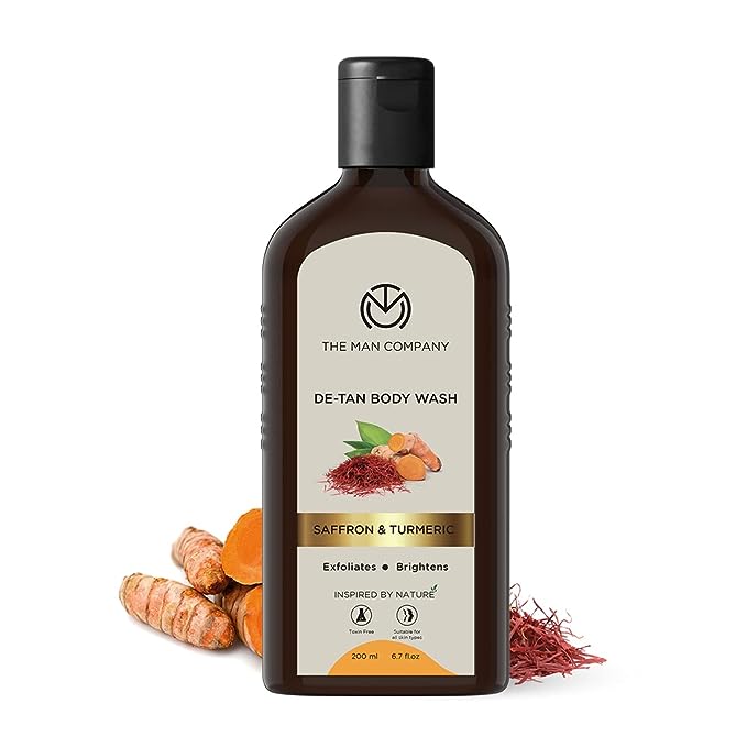 The Man Company De Tan Bodywash for Men with Saffron, Turmeric - 200 ml