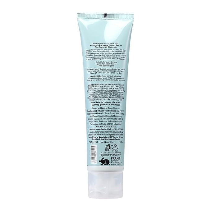 Avon Naturals Green Tea and Tea Tree Oil Cleanser - 100 gms
