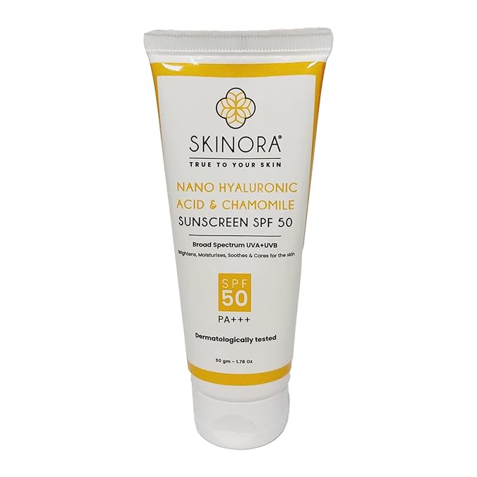 Skinora Nano Hyaluronic Acid & Chamomile Sunscreen SPF 50 - 50 gms