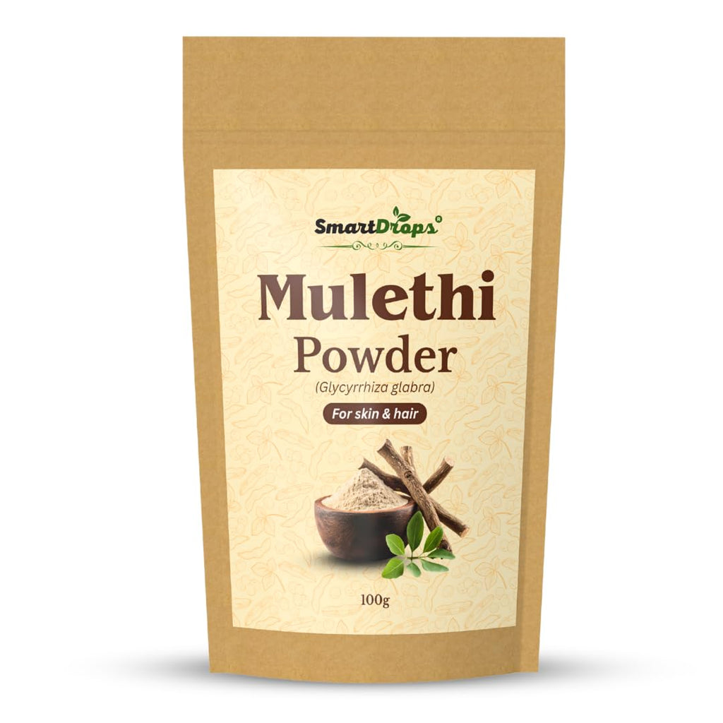 Smartdrops Mulethi Root Powder for Hair and Skin DIY Face Pack Hair Pack Mixing Ingredient for Scalp and Skincare Routine | 100g (Pack-1)