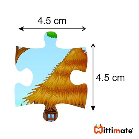 Mittimate Hut Jigsaw Puzzle Game for Kids Age 4 to 6 Old 36 Pieces Puzzle Toy