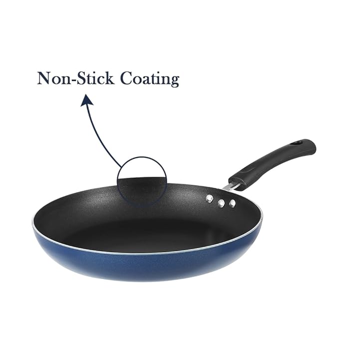 Vinod Zest Aluminium Non Stick Frypan - 18 cm | Skillet Pan | 3 Layer Ceramic Coating | 3 mm Thick