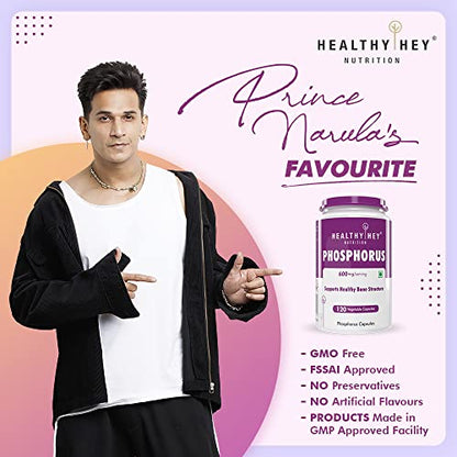 HealthyHey Phosphorus Capsules -120 Caps