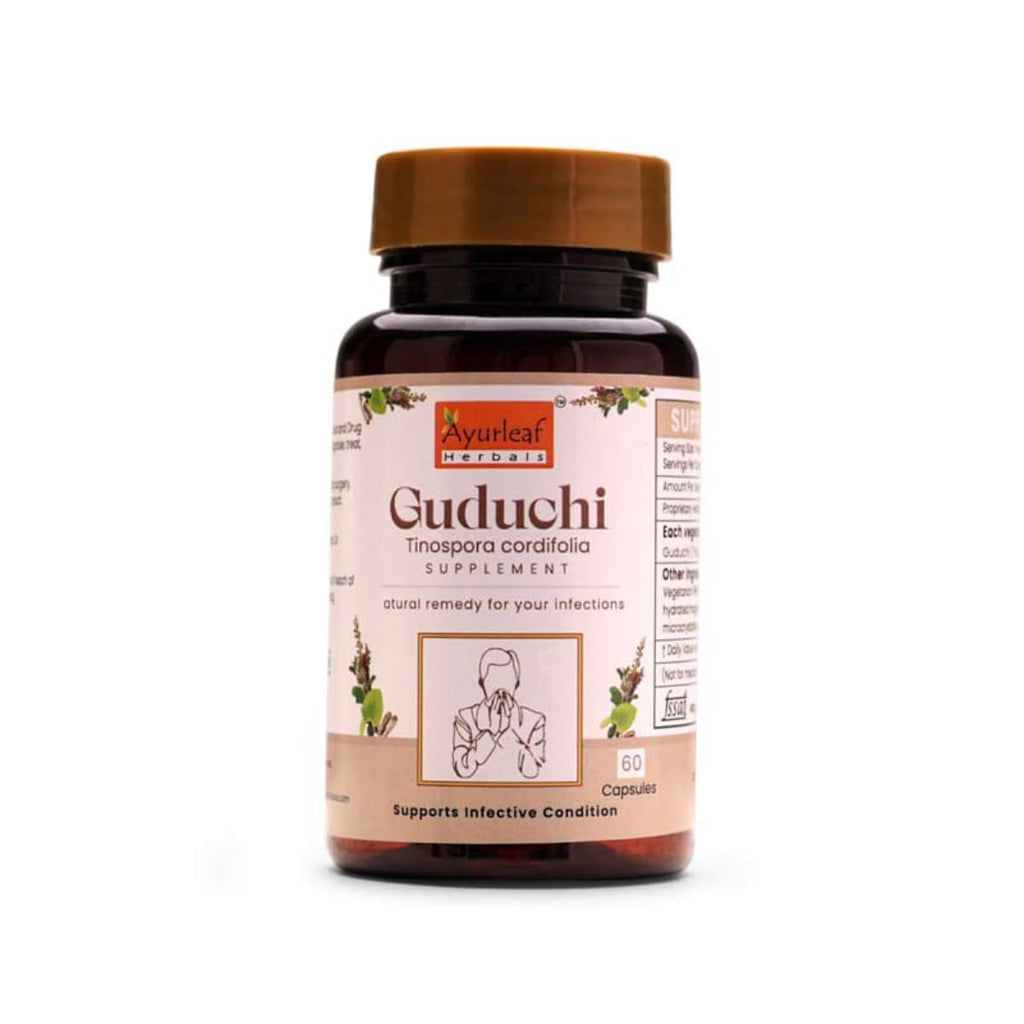 Ayurleaf Herbals Guduchi Capsule - 60 Caps (Pack of 2)