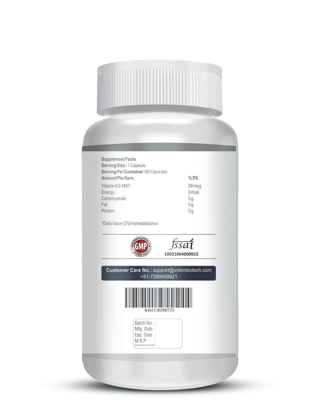 Vokin Biotech Vitamin K2 MK-7- Support Bone & Heart Health - 55mc Capsules