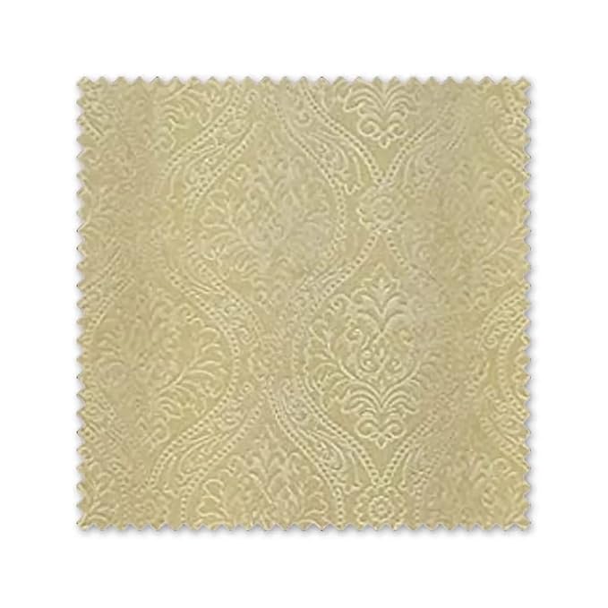 Loomlyfe Damas Heavy Soft Thick Premium Designer Room Darkening Blackout Window Curtain | 2 Pieces | 5 Feet | Cream