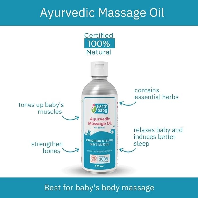 Earthbaby Ayurvedic Baby Massage Oil - 125 ml