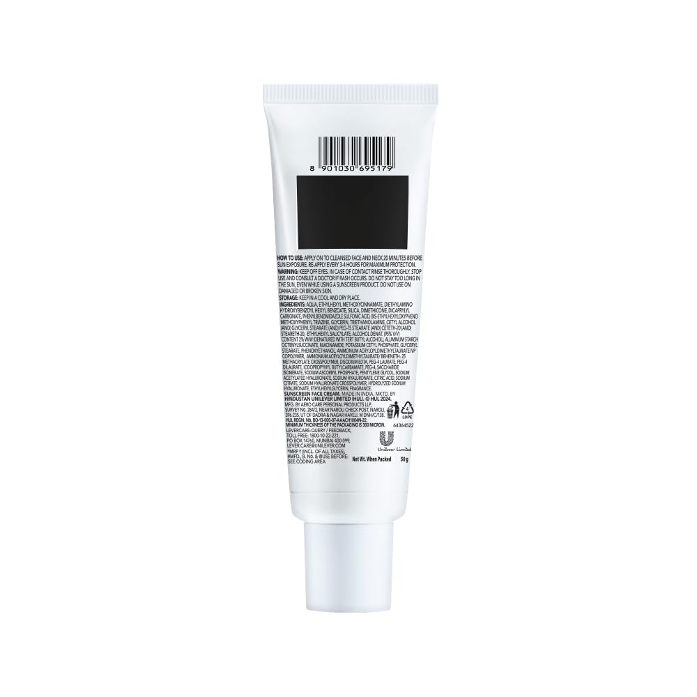 Novology SPF 50 PA++++ Hydrating Sheer Sunscreen With 4.5% Niacinamide for Dry Skin| No White Cast, Non Sticky | 50 g