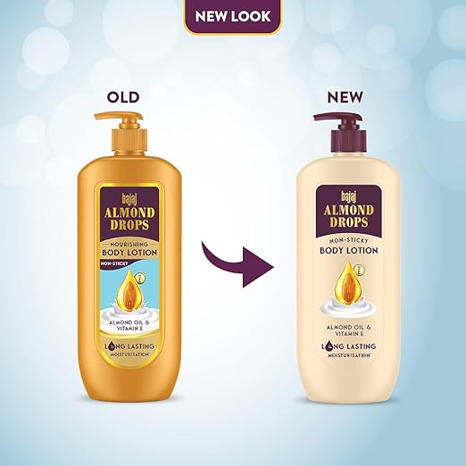 Bajaj Almond Drops Non-Sticky Body Lotion Long Lasting Moisturization - 400 ml