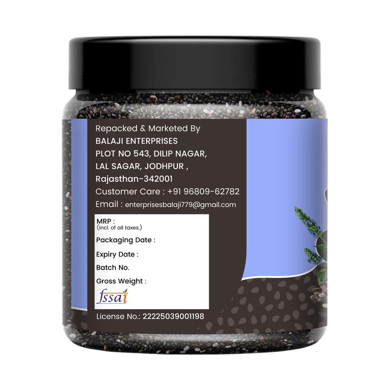 DRY AMRIT Chia Seeds 100g | Seeds for Weight Management | Rich in Calcium, Protein & Fibre | Beat the Heat | 100% Clean Chia Seeds for Eating | Antioxidant Rich Seeds