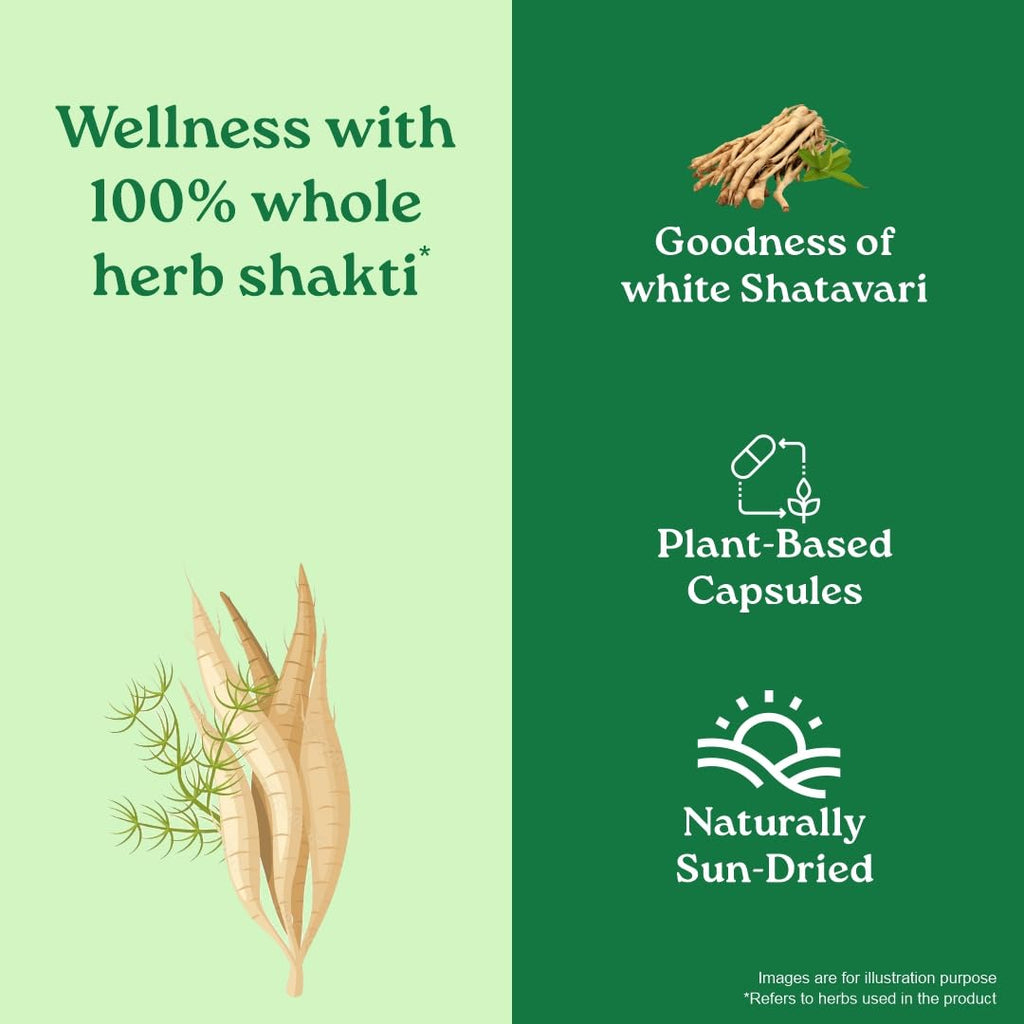 A TATA Product -Organic India Shatavari Capsules, 60 Capsules, Supports Womenâ€™s Health, Whole Herb*, Certified Organic, No Added Fillers or Chemicals