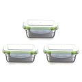 Femora Lunch Box High Steel Rectangle Heavy Duty Airtight Leakproof Unbreakable Container With Lock Lid | 3800 Ml | Set of 3