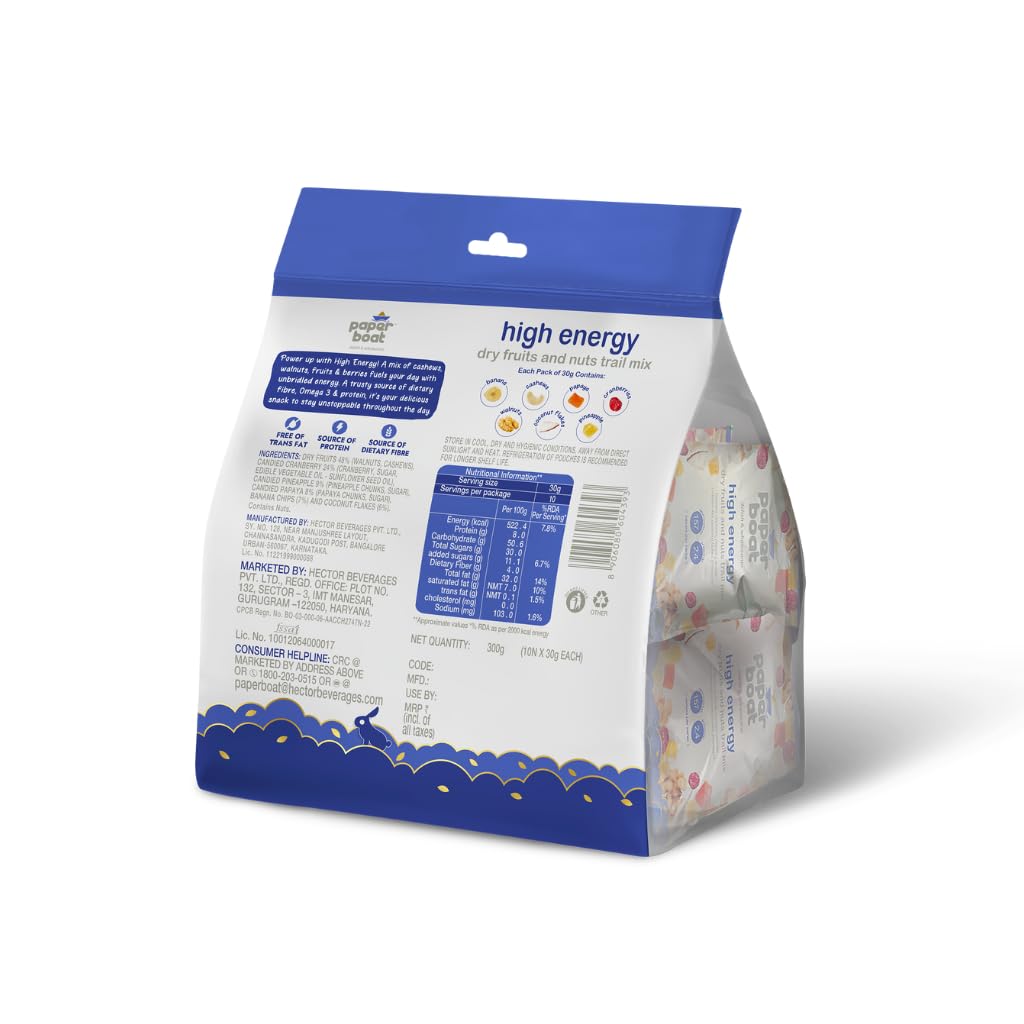Paper Boat High Energy Dry Fruits & Nuts Trail Mix (Pack of 10)