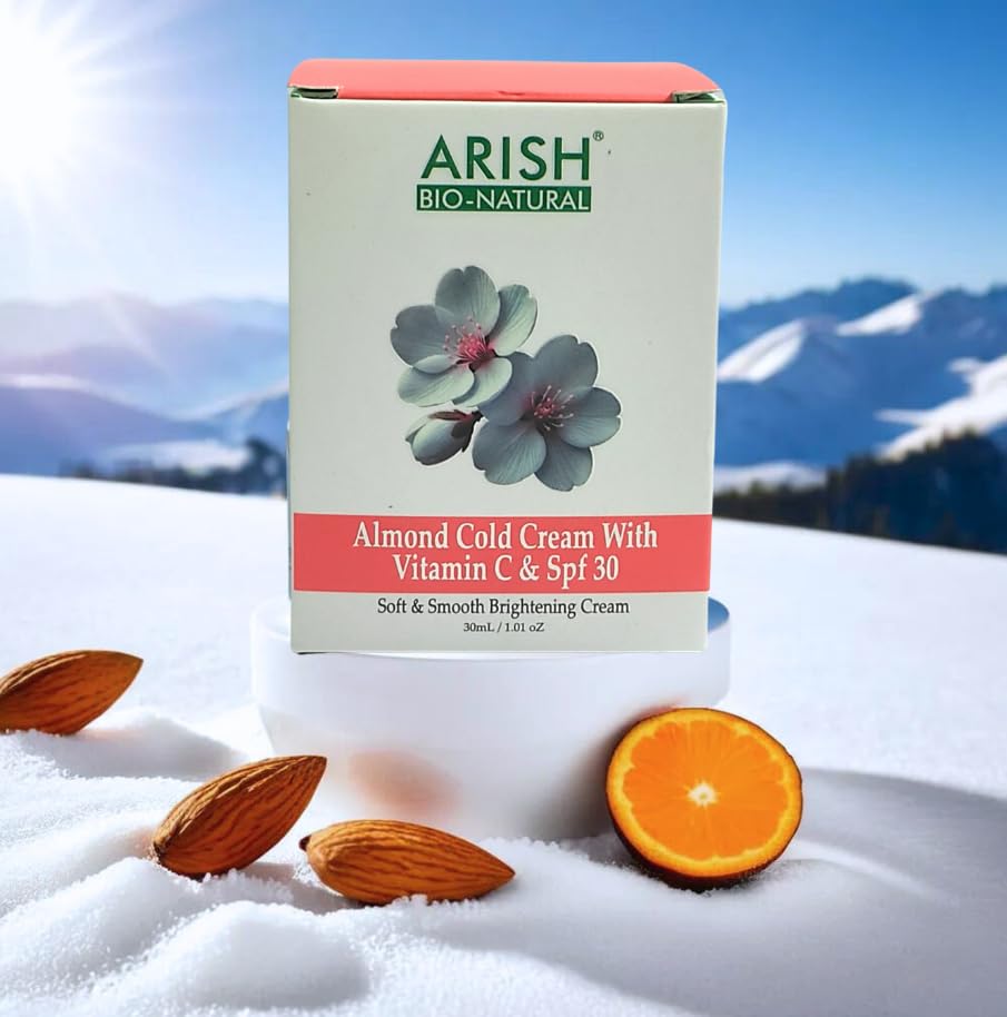 Arish Bio-natural Almond Cold Cream With Vitamin C & Spf 30 - 30 Ml