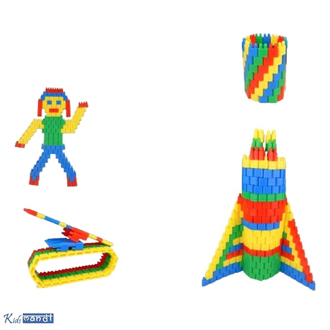 Kids Mandi 88 Pcs Building Blocks Interlocking Blocks Play Blocks