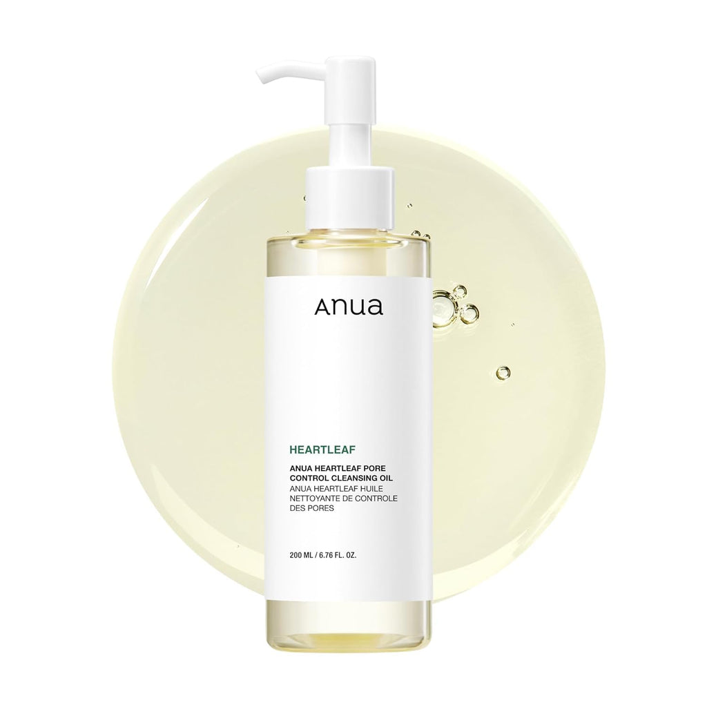 Anua Heartleaf Pore Control Cleansing Oil, Makeup Blackhead Remover, Oil Cleanser for Face, Korean Skin Care 200ml
