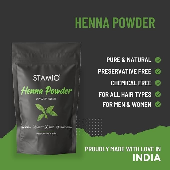 Stamio Henna Powder for Hair Colour - 750 gm