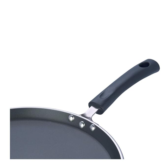 Vinod Zest Aluminium Non Stick Dosa tawa - 32 cm | Flat Bottom Tawa | 5 mm Extra Thick | 3 Layer Ceramic Coating