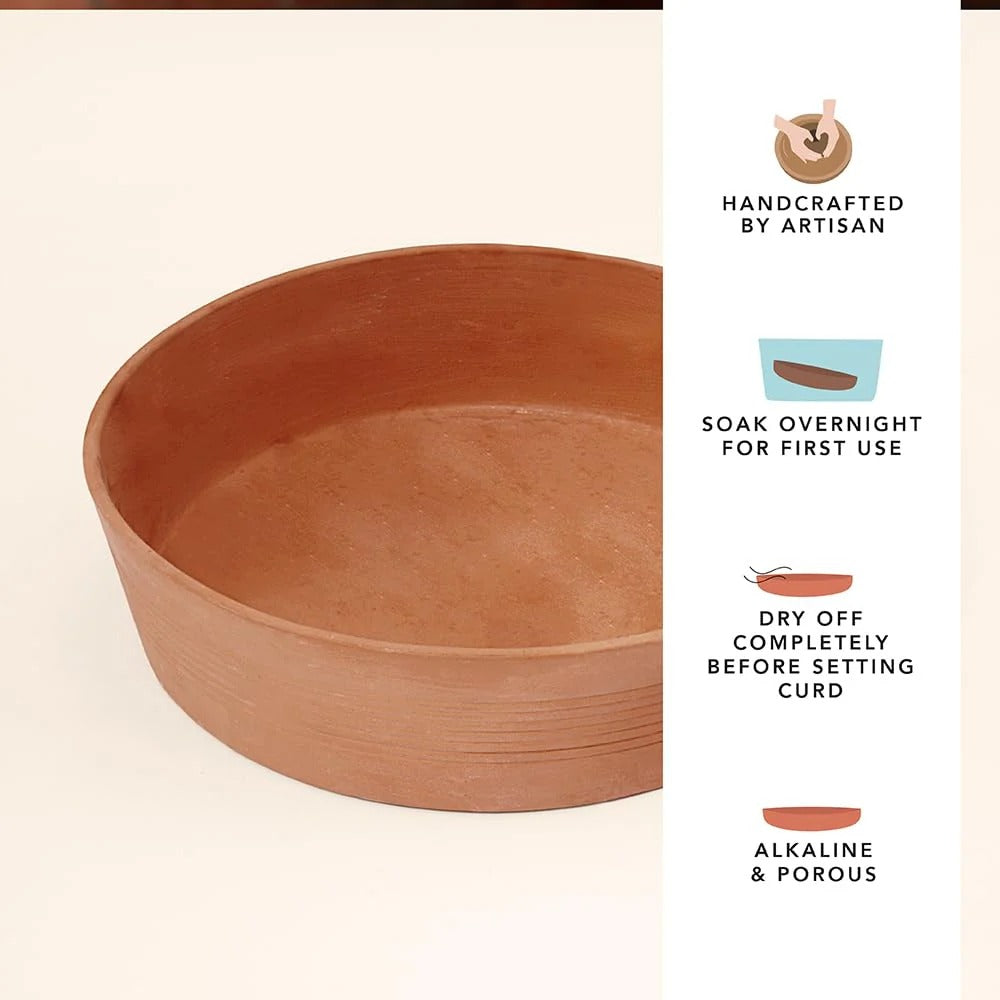 Ellementry Terracotta Baking Dish 900ml Microwave Oven Safe Red 24cm