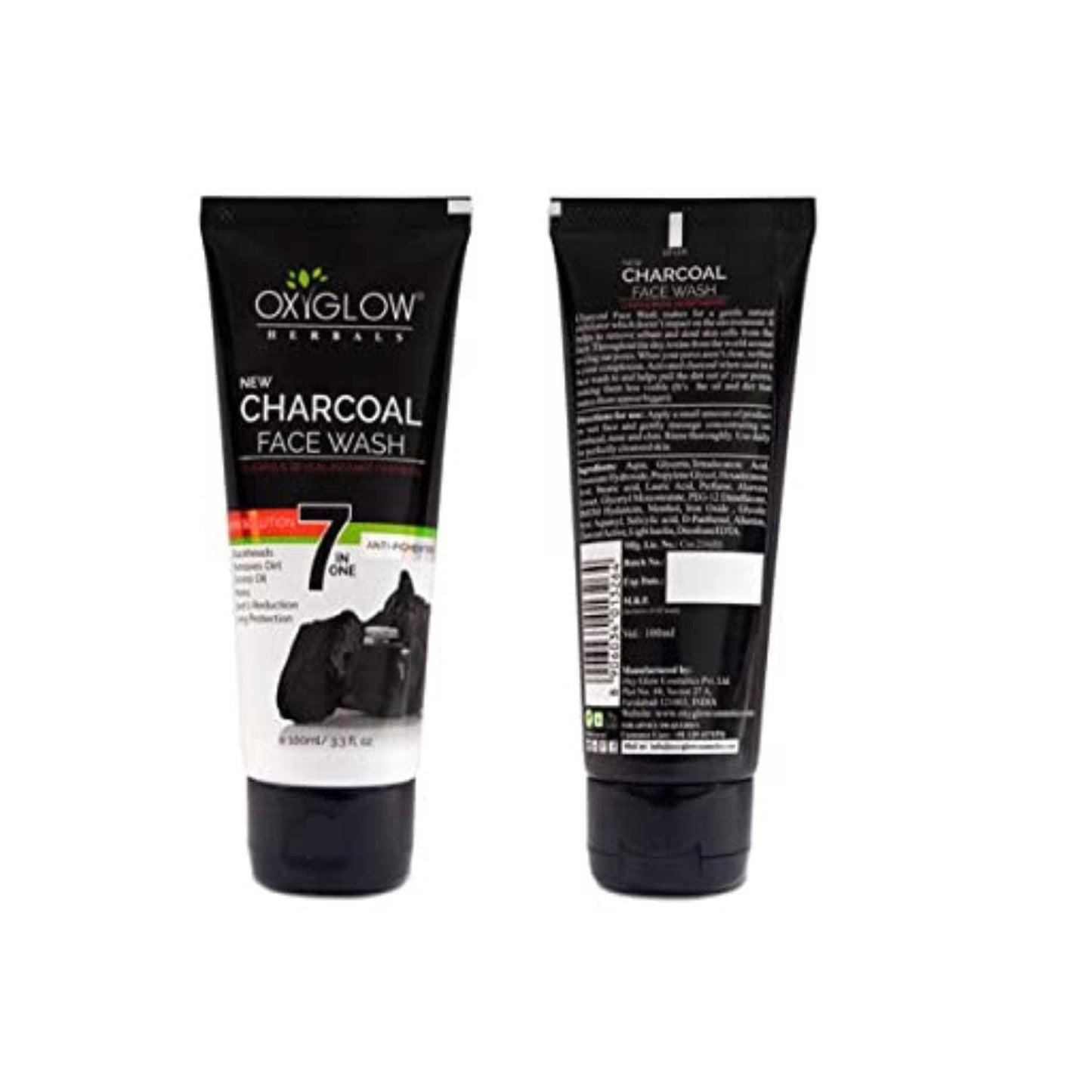 OxyGlow Herbals 7 in one Charcoal Face Wash - 100 gms