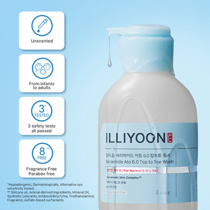 Illiyoon Ceramide Ato 6.0 Top To Toe Wash