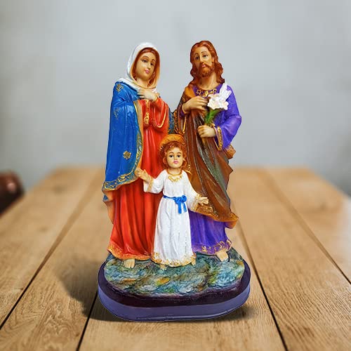 Newven Poly Marble Holy Family Showpiece Statue Christian Gifts for Home Decor