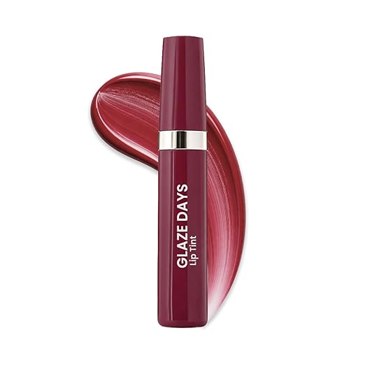 Swiss Beauty Glaze Days Lip Tint | Juicy Glazed Tint | Deep Hydration | Lightweight Feel | With Vitamin E & Shea Butter | 4.2g, Shade- 6. Plum Punch