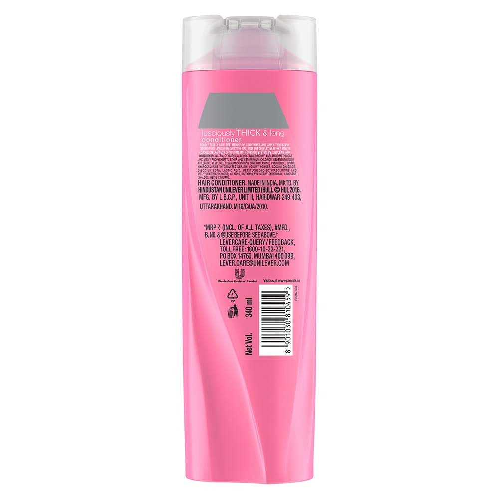 Sunsilk Black Shine Conditioner Pink - 340 ml