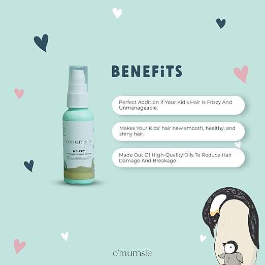 O'mumsie No Cry Detangler Hair Serum for Kids - 50 ml