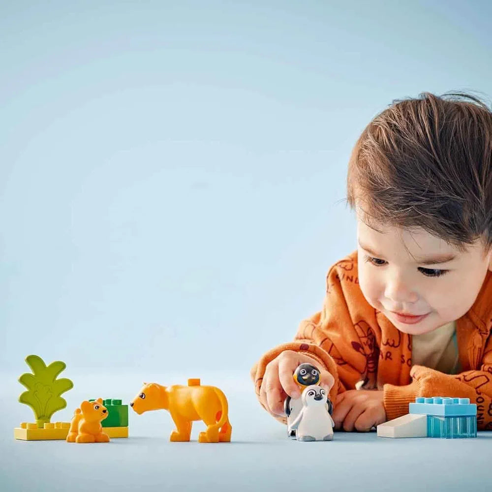 Lego Duplo Town Wild Animal Families: Penguins & Lions Imagination Toy 10442 Building Blocks Toys for 2+ Gift for Boys and Girls