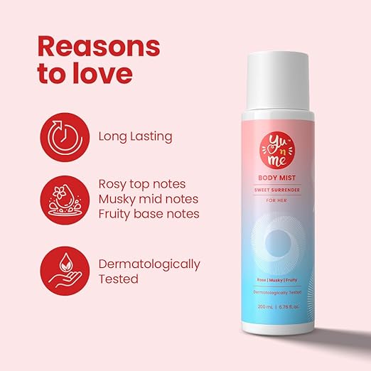 Yu n Me Sweet Surrender Body Mist for Women - 200 ml