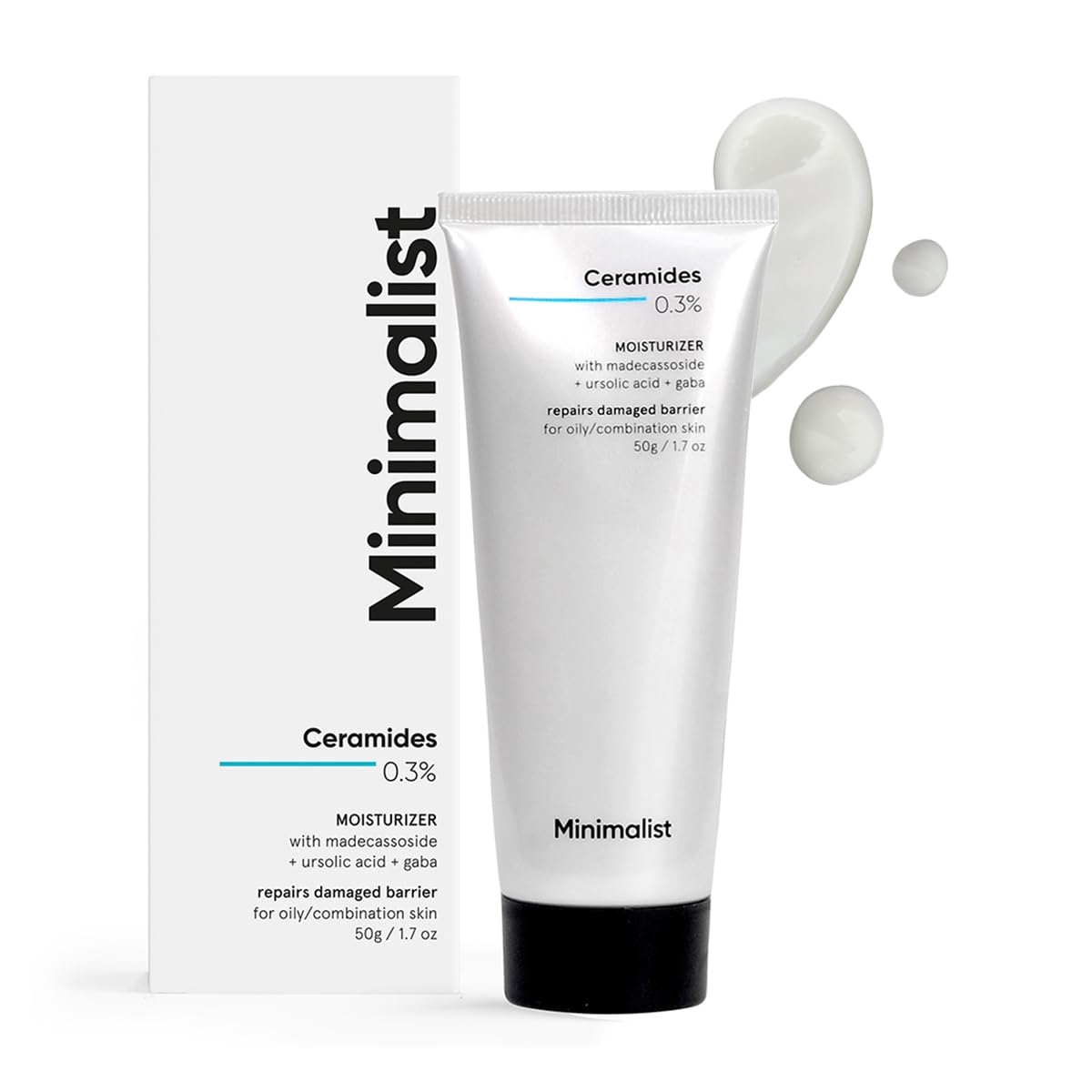 Minimalist 0.3% Ceramide Face Moisturizer For Barrier Repair & Deep Moisturization | Daily Repairing Face Moisturizing Cream | For Oily - Combination Skin | 50g