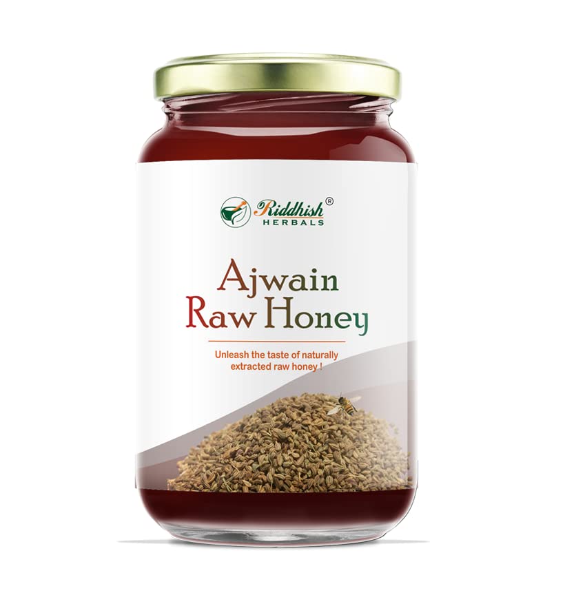 Riddhish Herbals Organic Pure Ajwain & Tulsi Raw Honey Combo