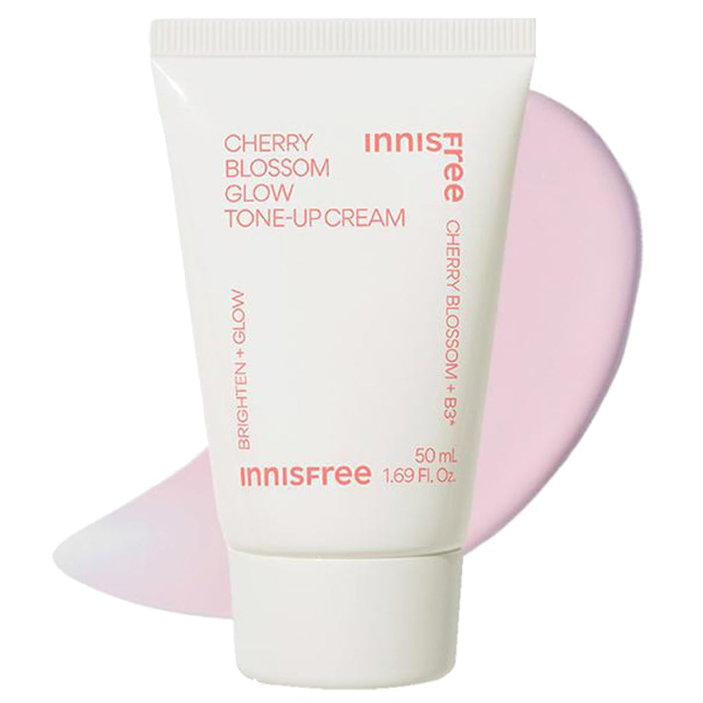 Innisfree Jeju Cherry Blossom Tone Up Tinted Cream 50ml with Niacinamide | Korean Beauty Cream for Dewy & Glowy Finish | Brightening, Moisturizing, Radiant Skin, Hydrating, Korean Skincare