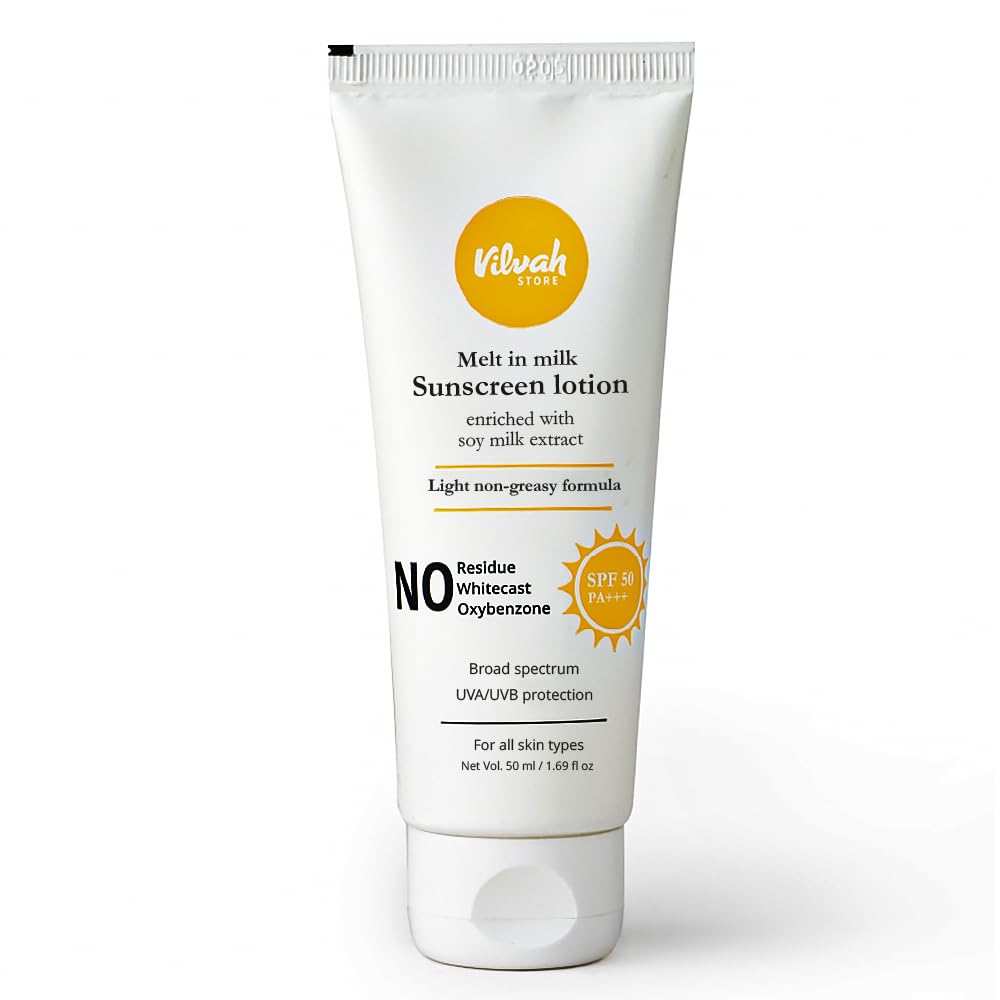 Vilvah Melt-In-Milk Sunscreen For All Skins Spf 50 Pa+++  - 50 ml