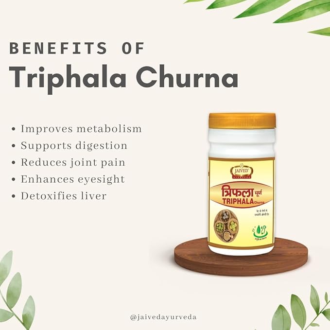 Jaived Ayurveda Triphla Churna - 100 Grams (Pack of 3)