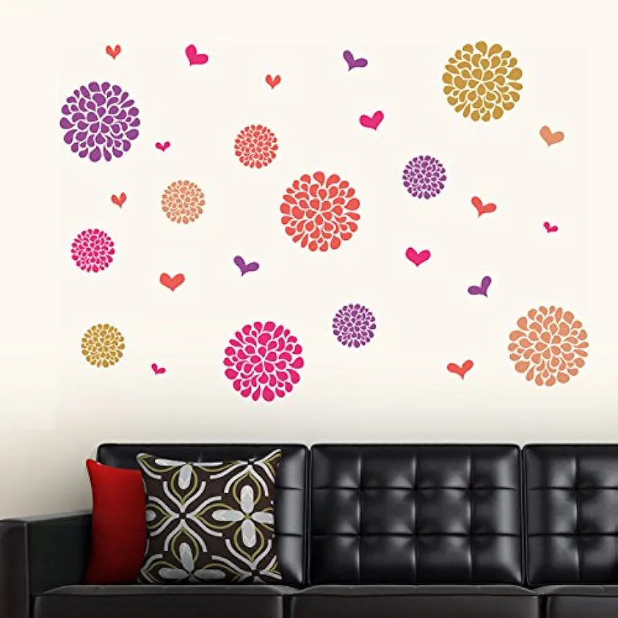 Decals Design Flower Pattern Motifs Wall Sticker