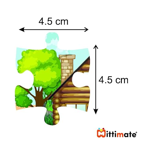 Mittimate Cottage House Jigsaw Puzzle Game for Kids Age 4 to 6 Old 36 Pieces Puzzle Toy