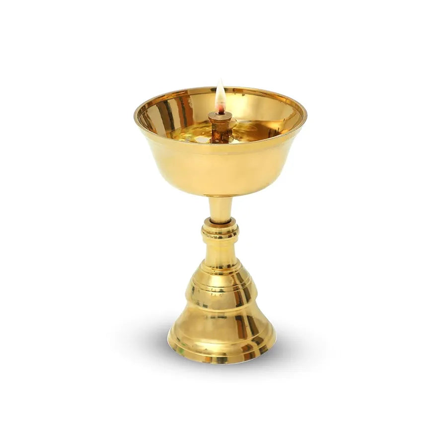 Shubhkart Nitya Akhand Narayan Diya 110 Gm Brass Diya 8.1 Cm Height