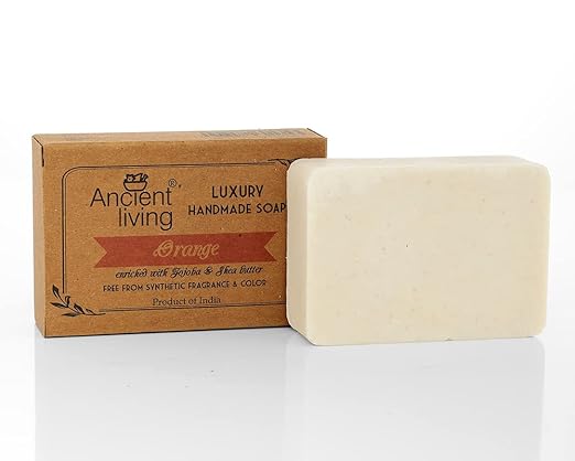 Ancient Living Luxury Orange Handmade Soap - 100 gms Each (Pack of 2)