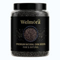 WELMORA Premium Raw Chia Seeds – (Weight-1kg) 100% Natural & Organic Superfood | High in Omega-3, Fiber & Protein | Best for Weight Management, Smoothies & Breakfast Pudding