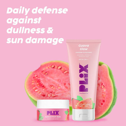 PLIX  Under-Eye Gel and SPF 50+ Guava Glow Sunscreen Combo