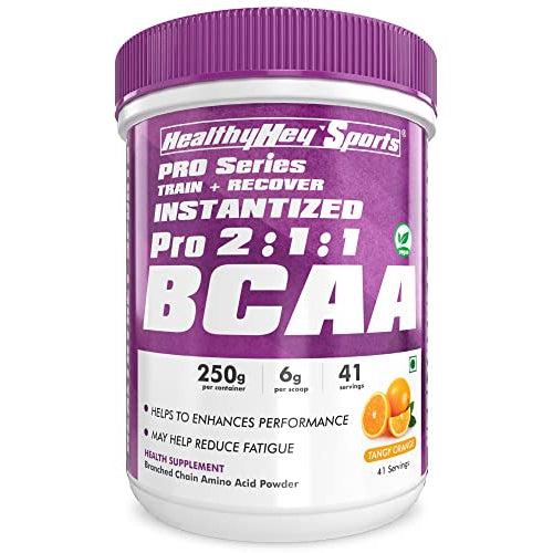 HealthyHey BCAA Powder 2:1:1 - Tangy Orange - 250 gms
