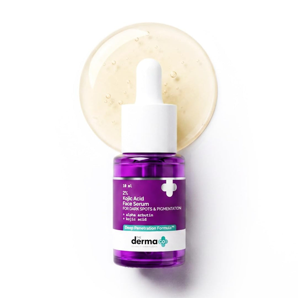 The Derma Co. 2% Kojic Acid Face Serum with Alpha Arbutin, Powered by Deep Penetration Formula™ | Fights Pigmentation | Fades Dark Spots | Brightens & Evens Skin Tone | 10 ml