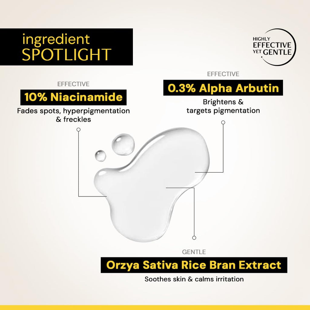 Deconstruct Brightening Serum with 10% Niacinamide Serum with 0.3% Alpha Arbutin | Brightens skin, treats dullness, reduces tan | Lightweight, non-irritating & beginner-friendly formula|30ml