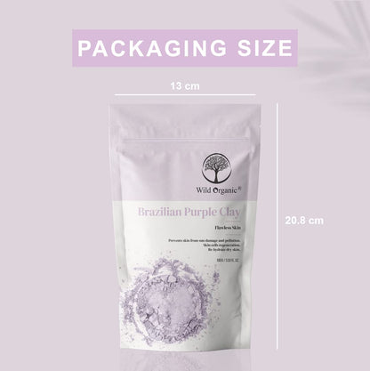 Wild Organic Brazilian Purple Clay Powder - 100 gms