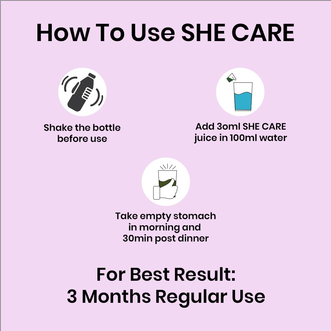 Growfitz She Care Herbal Juice 1000ml | Advanced Ayurvedic Formula for PCOS/PCOD, Hormonal Balance & Period Health | With Shatavari, Ashok Chaal, Amla & Giloy | No Added Sugar