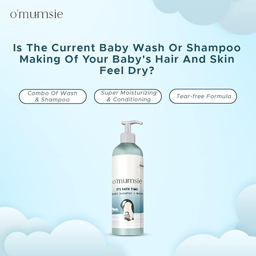 Omumsie It's Bath Time Bathing Baby Shampoo + Wash - 250 ml